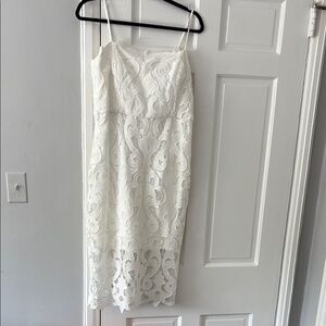 Elegant White Lace Dress